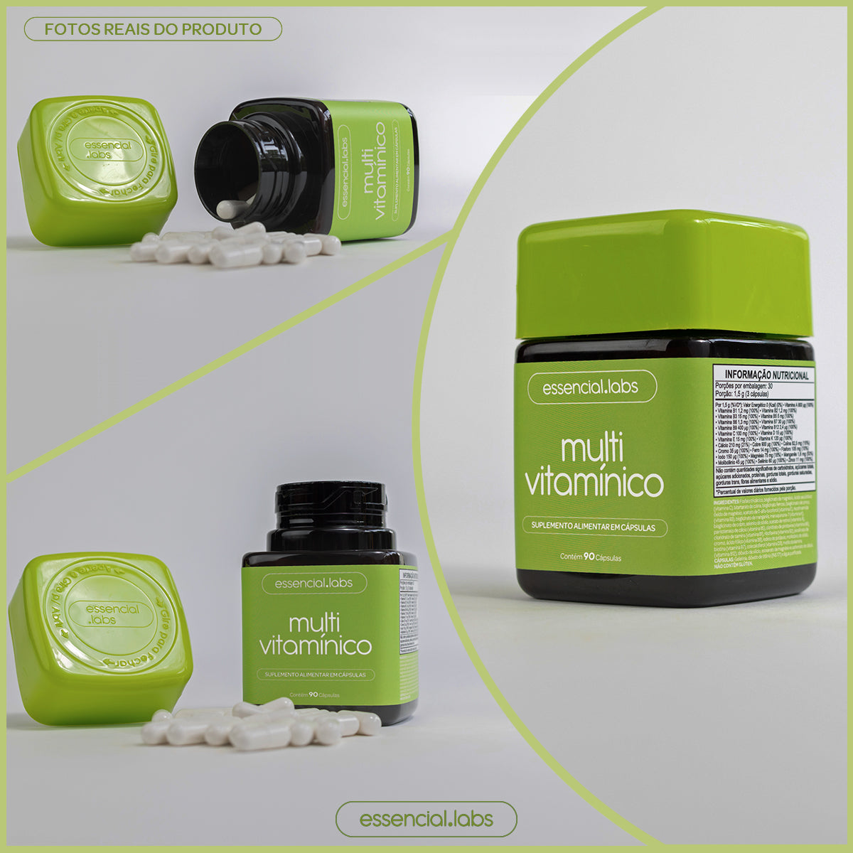 Multivitaminico de A a Zinco - Essencial Labs - 90 cápsulas