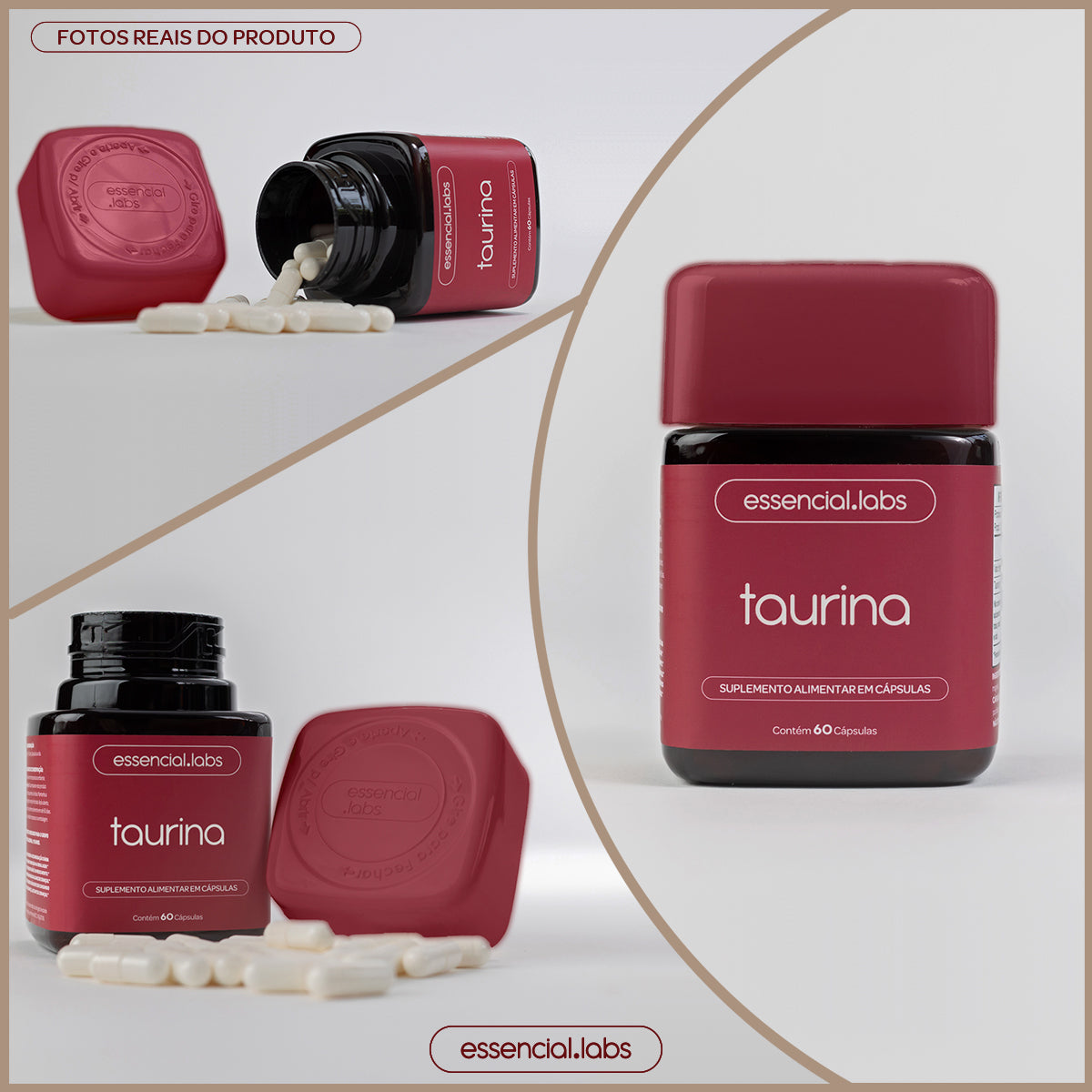 Taurina - Essencial Labs - 60 cápsulas