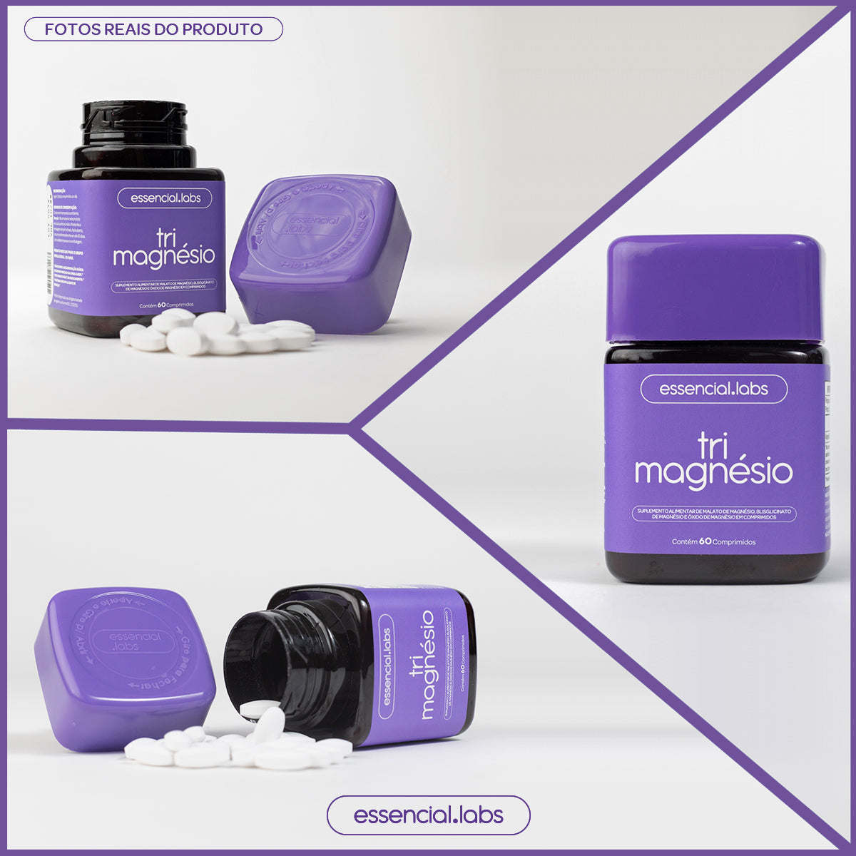 Tri Magnésio - Essencial Labs - 60 comprimidos