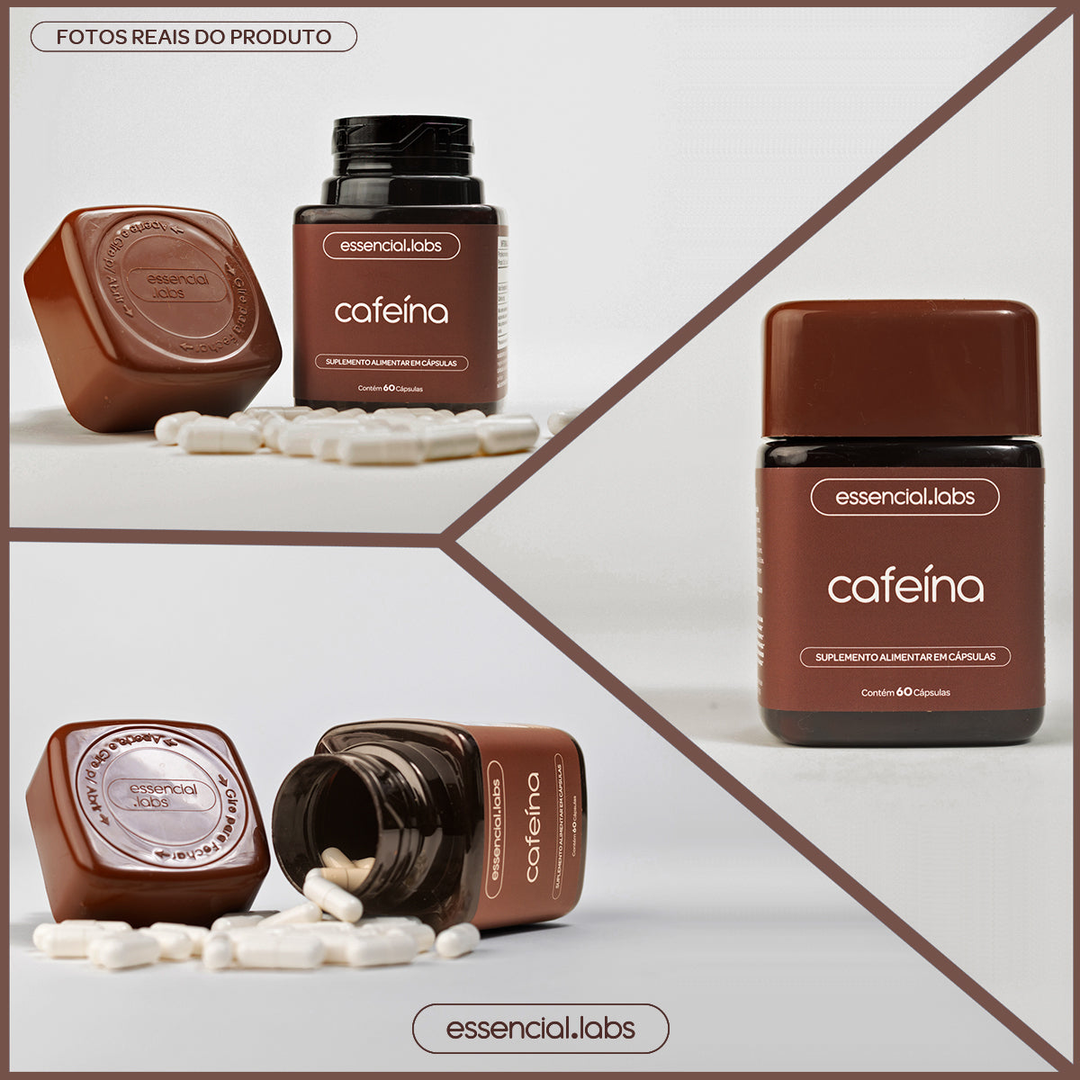 Cafeína - Essencial Labs - 60 cápsulas