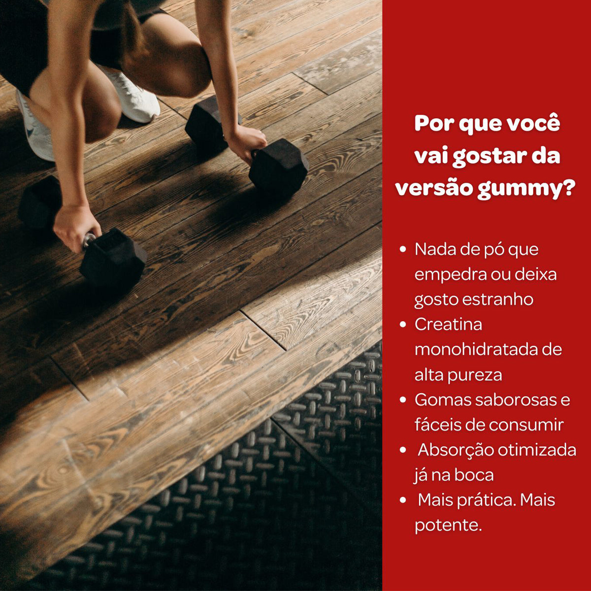 Gummy Creatina - Essencial Labs - Sabor Frutas Vermelhas