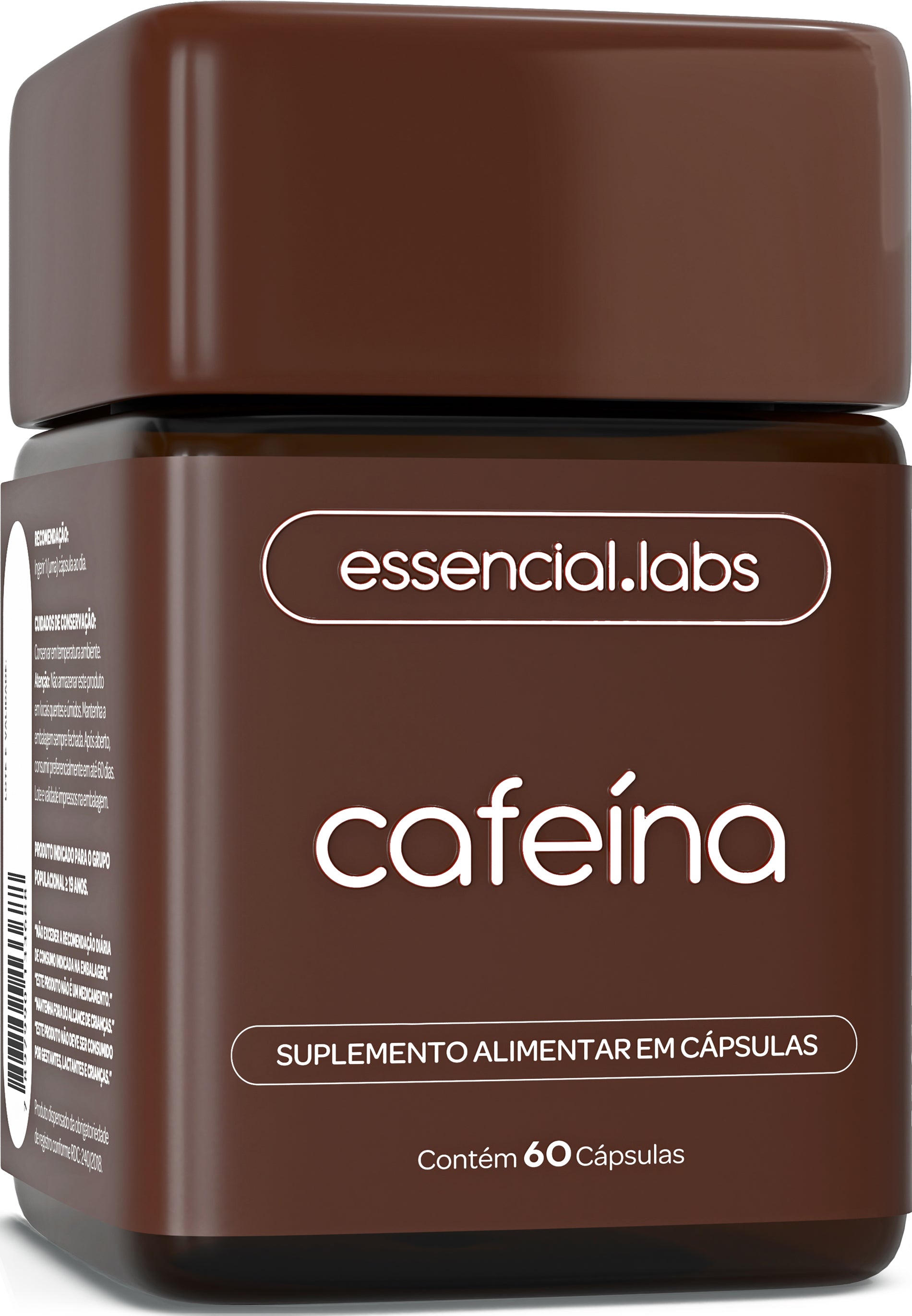 Cafeína - Essencial Labs - 60 cápsulas