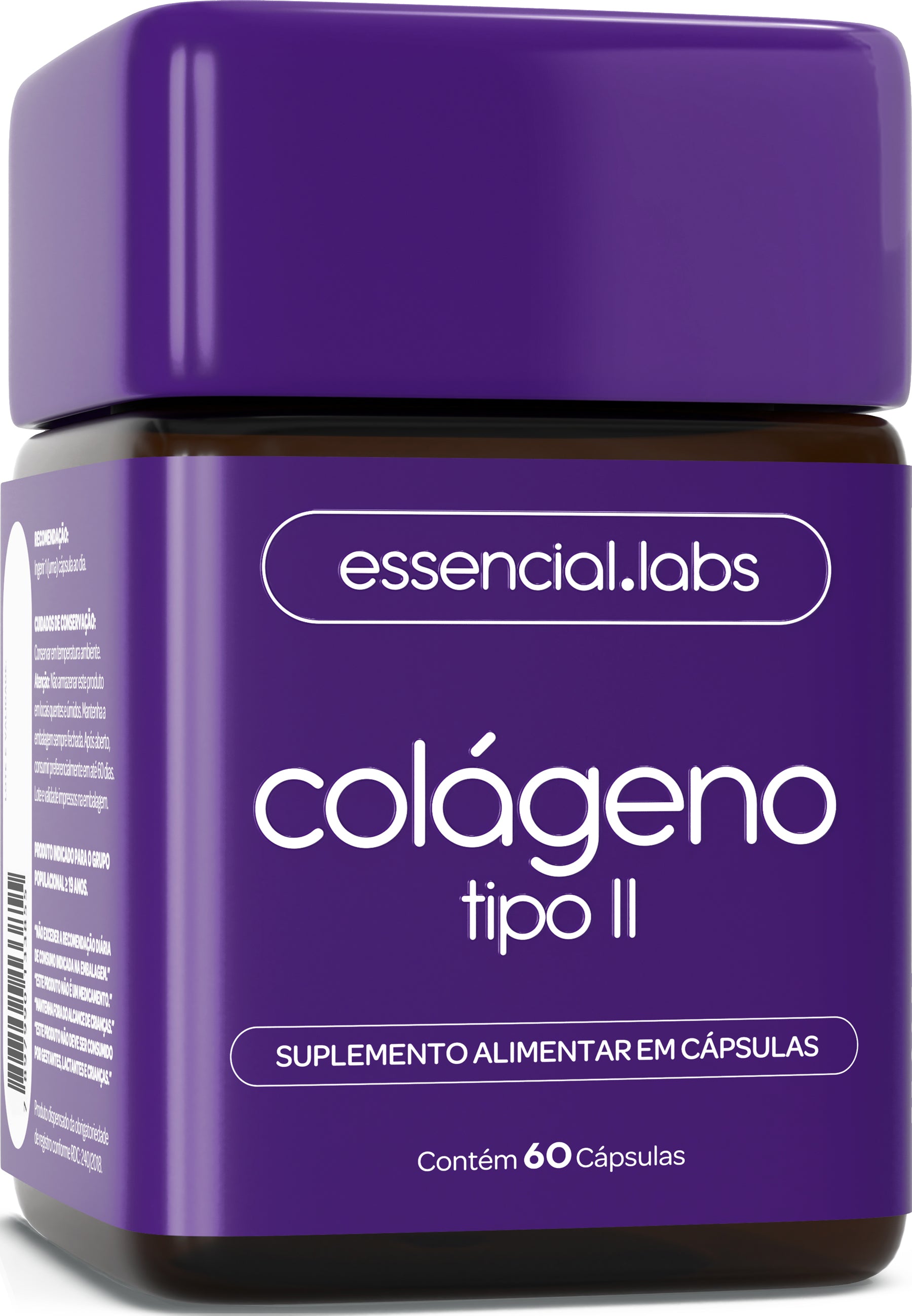 Colágeno Tipo II - Essencial Labs - 60 cápsulas