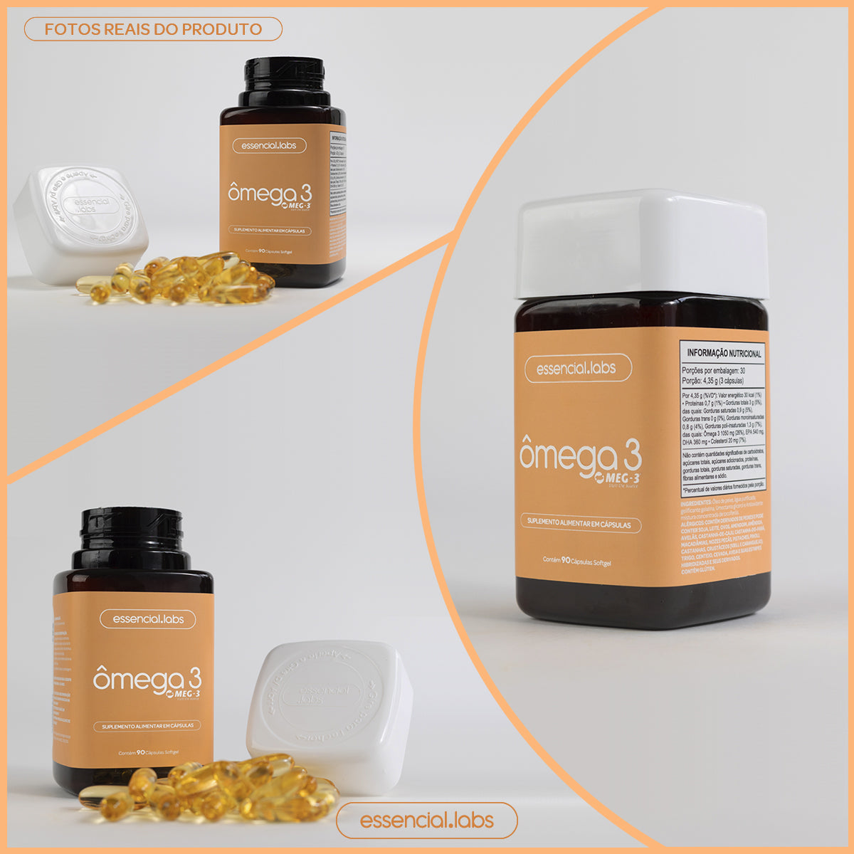Ômega 3 - Essencial Labs - 90 Cápsulas Softgel