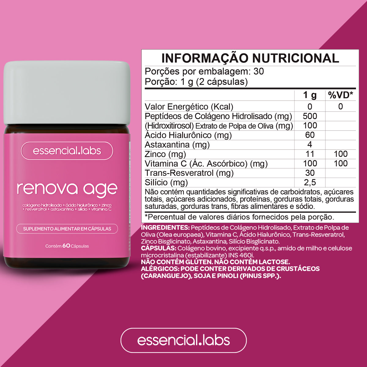 Renova Age - Essencial Labs - 60 cápsulas