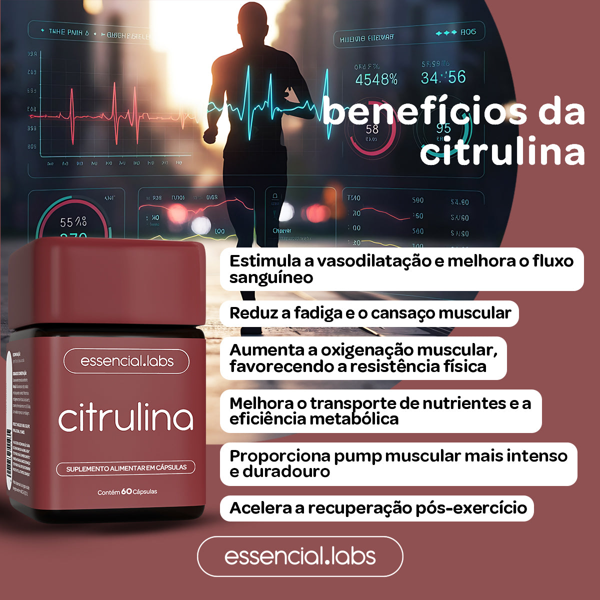 Citrulina - Essencial Labs - 60 cápsulas