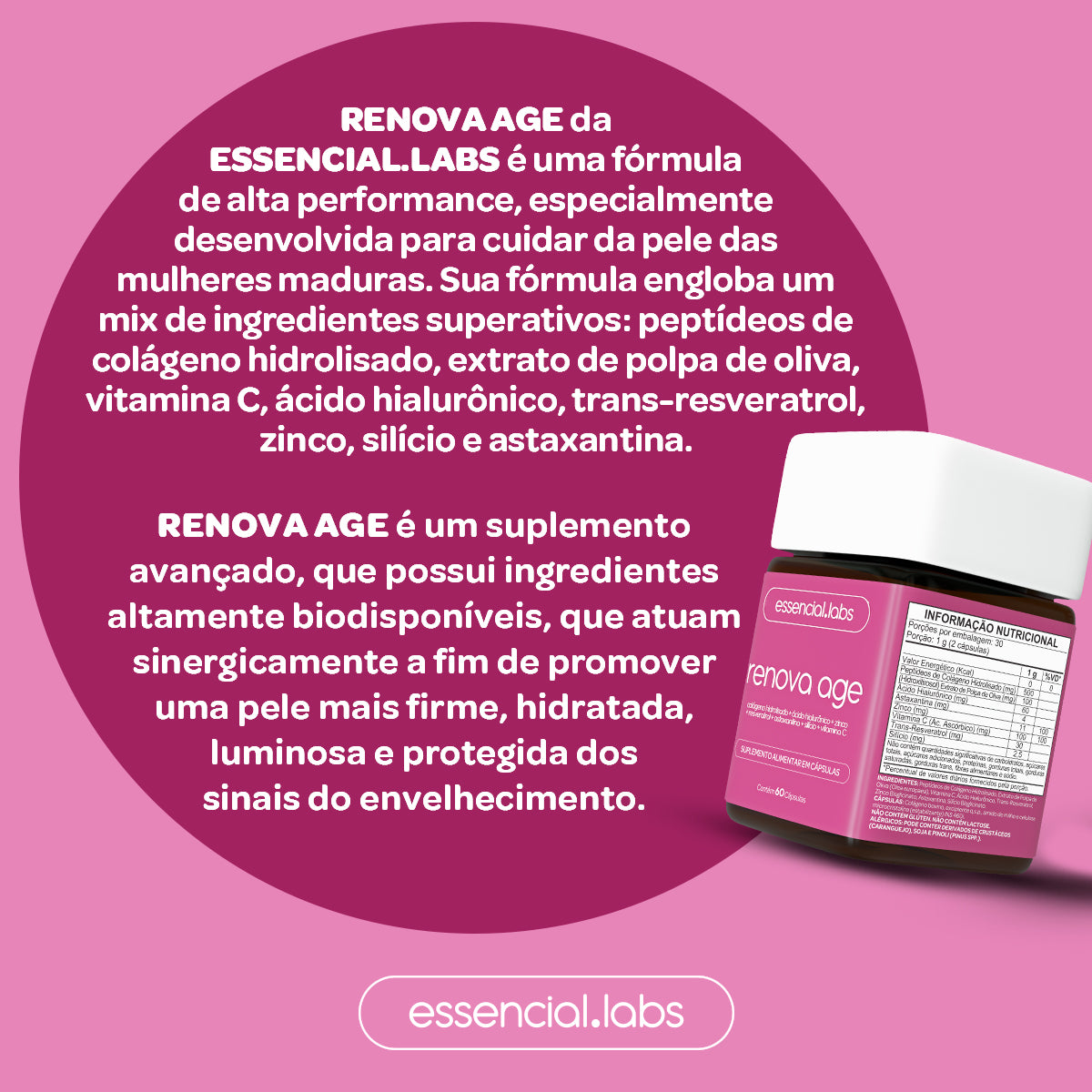 Renova Age - Essencial Labs - 60 cápsulas