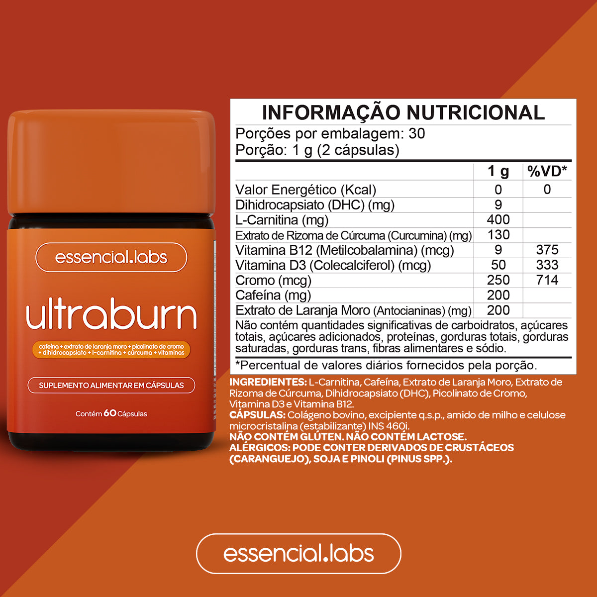 Ultraburn - Essencial Labs - 60 cápsulas
