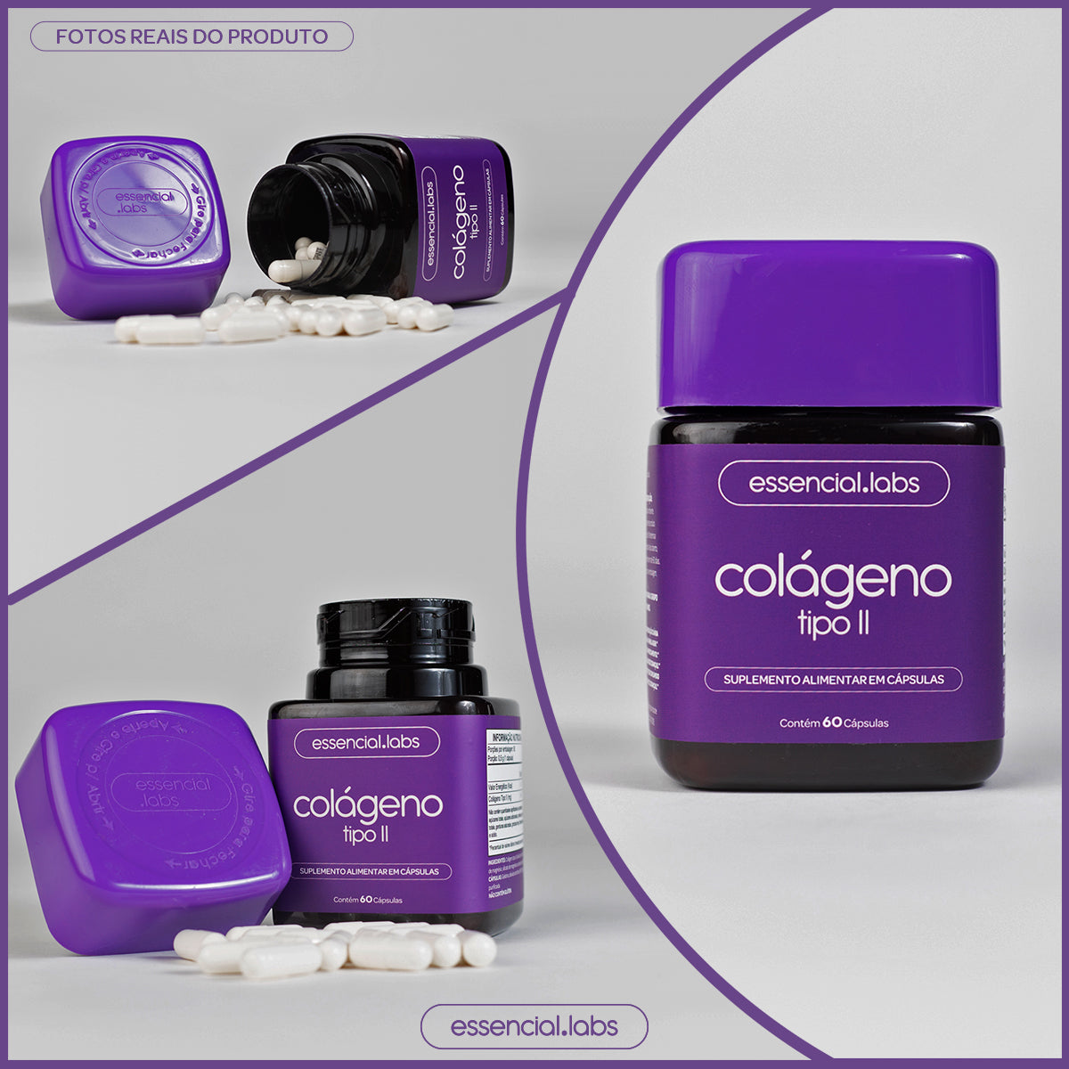 Colágeno Tipo II - Essencial Labs - 60 cápsulas
