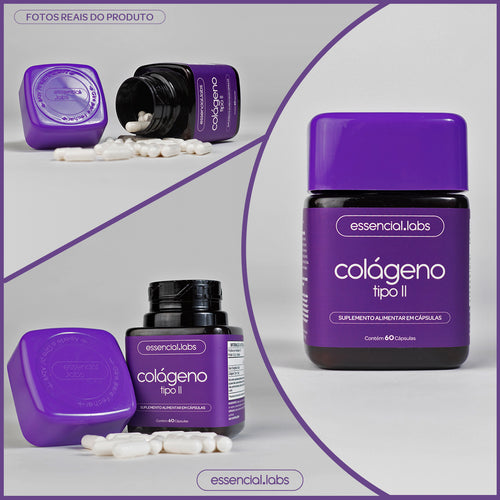 Colágeno Tipo II - Essencial Labs - 60 cápsulas