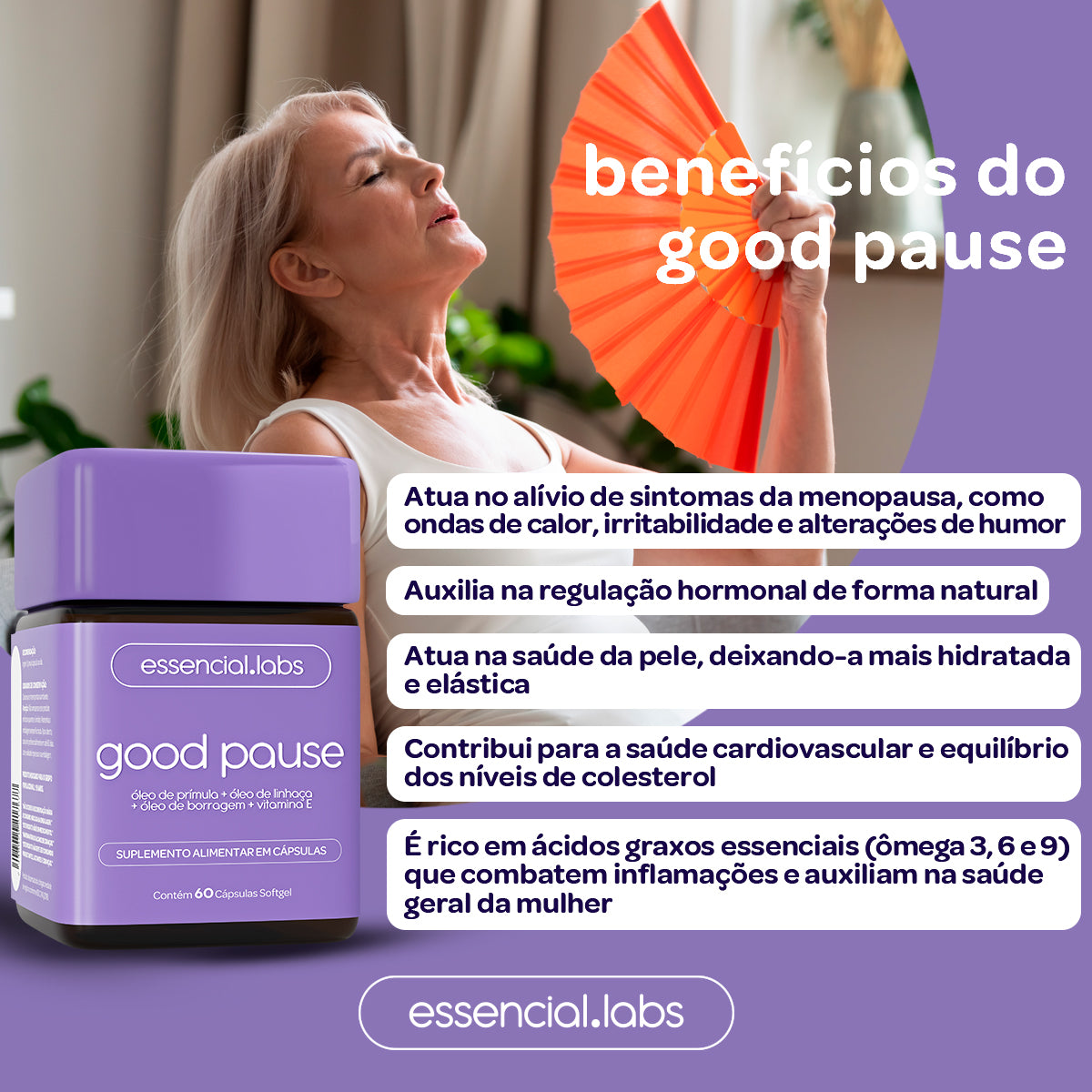 Good Pause - Essencial Labs - 60 cápsulas Softgel