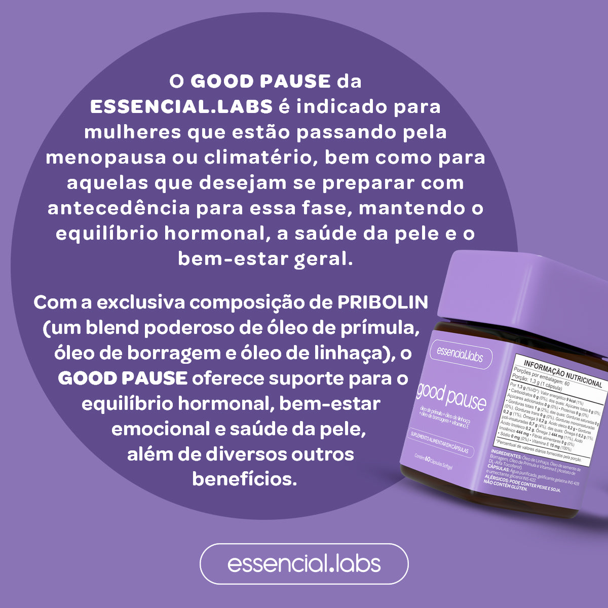 Good Pause - Essencial Labs - 60 cápsulas Softgel