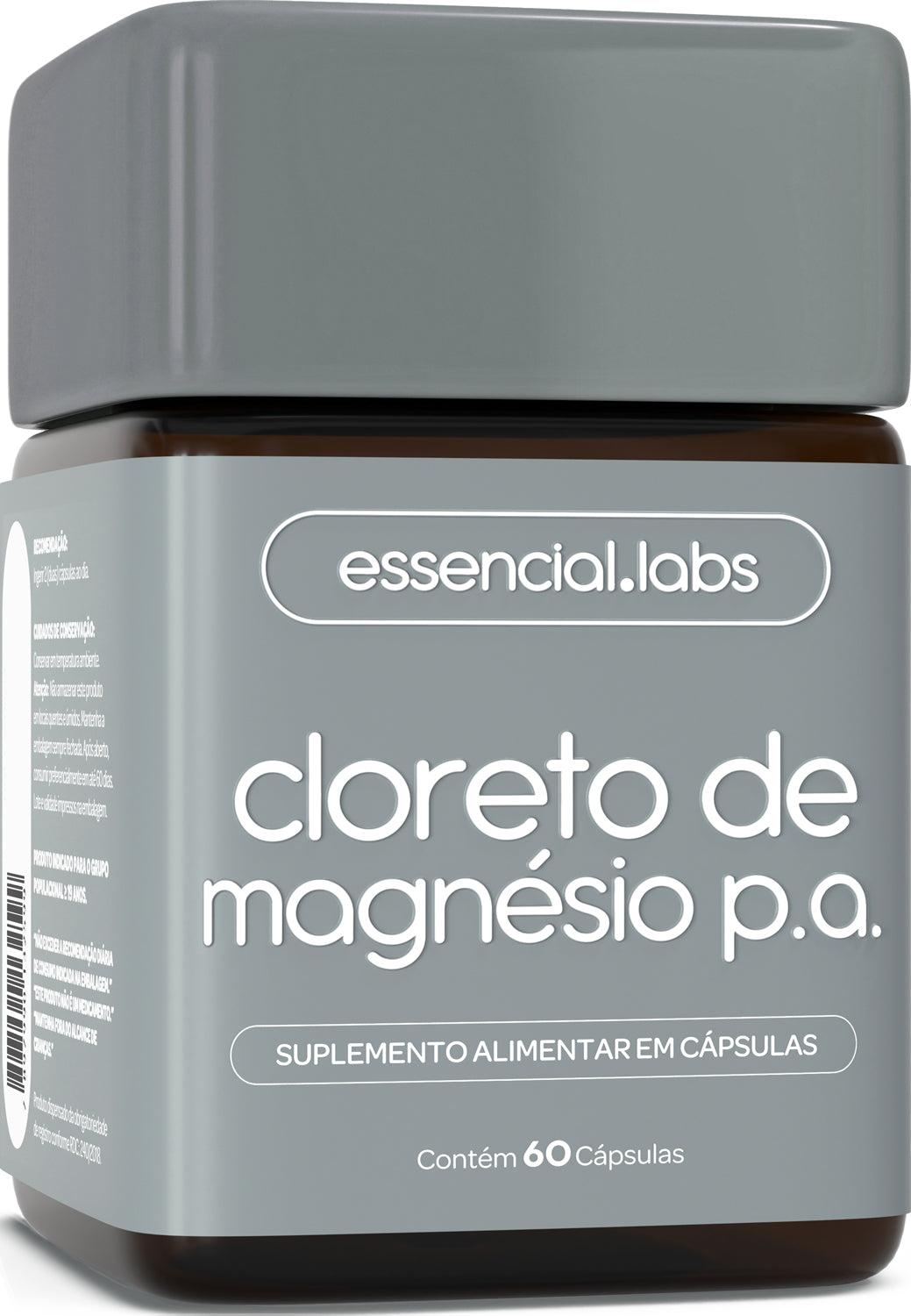 Cloreto de Magnésio P.A. - Essencial Labs - 60 cápsulas