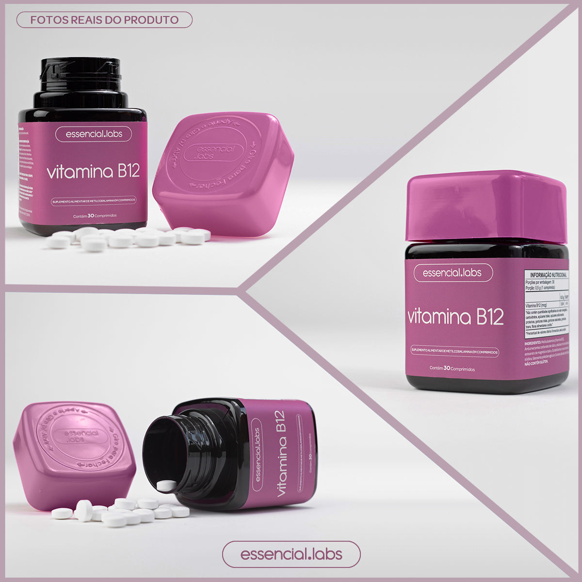 Vitamina B12 - Essencial Labs - 30 comprimidos