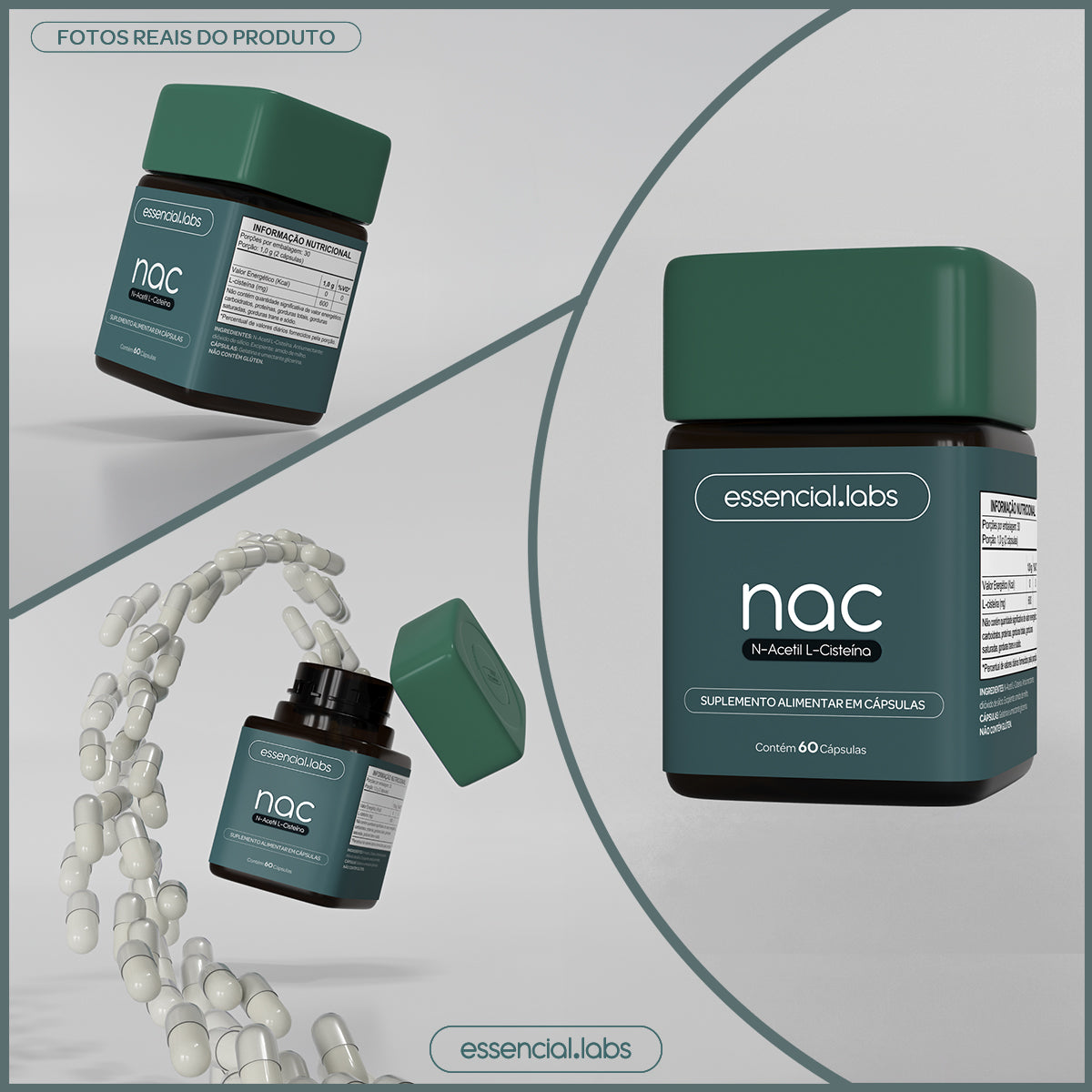 NAC - Essencial Labs - 60 cápsulas