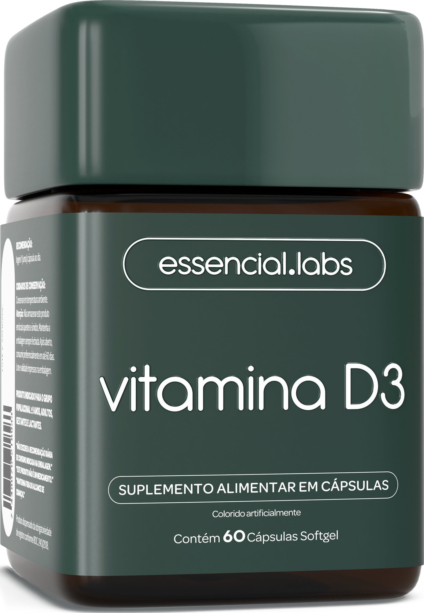 Vitamina D3 - Essencial Labs - 60 Cápsulas Softgel