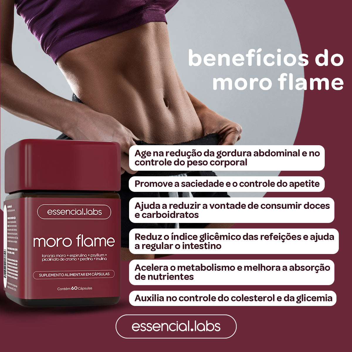 Moro Flame - Essencial Labs - 60 cápsulas
