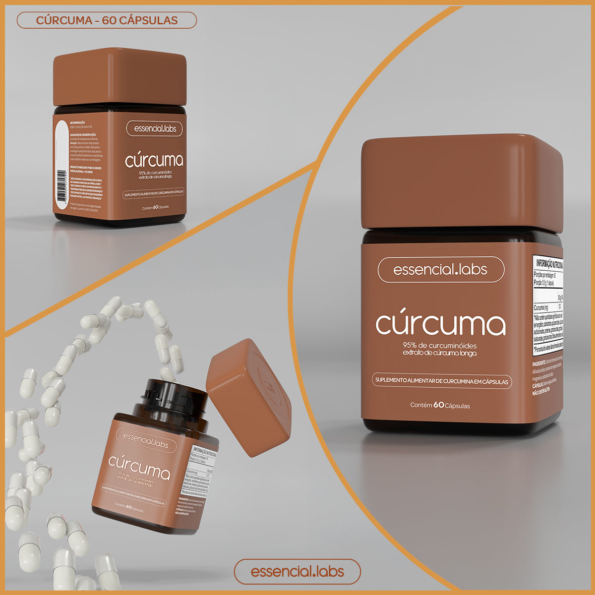 Cúrcuma - Essencial Labs - 60 cápsulas