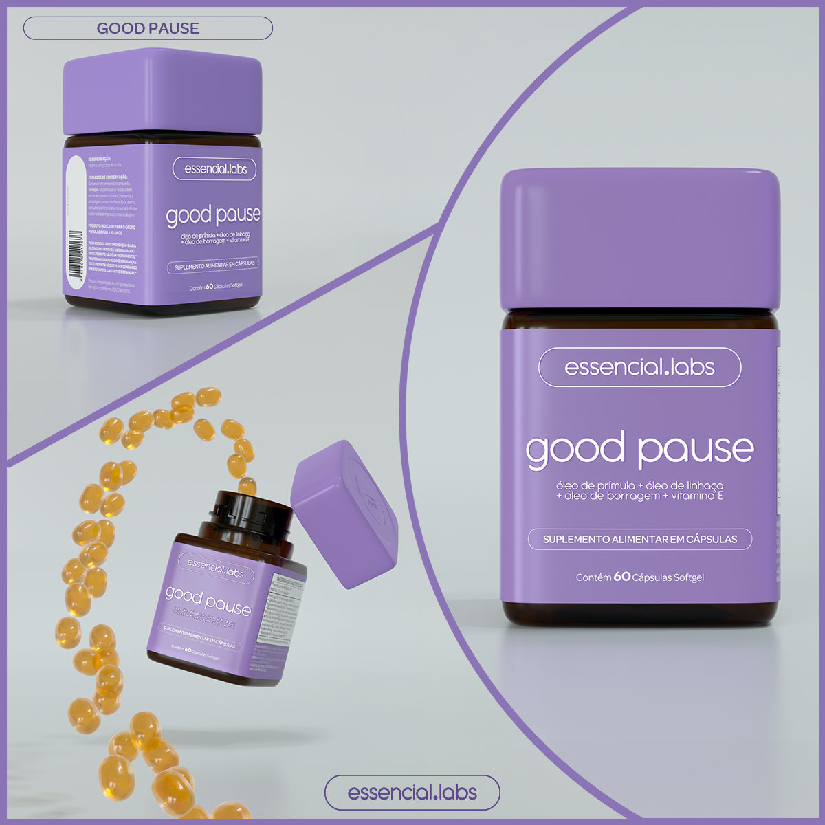 Good Pause - Essencial Labs - 60 cápsulas Softgel